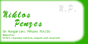 miklos penzes business card